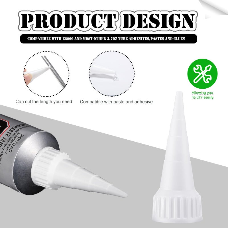 Zhehao 20 Pack e6000 Snip Tip Applicator Tips Cap for E6000 Craft Glue 3.7 Ounce Adhesive Tubes - Image 3